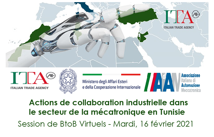 Virtual B2B session in the mechatronics sector in Tunisia – Tuesday February 16, 2021